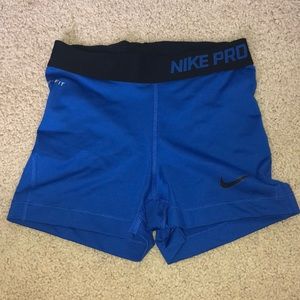 blue nike pro spandex.